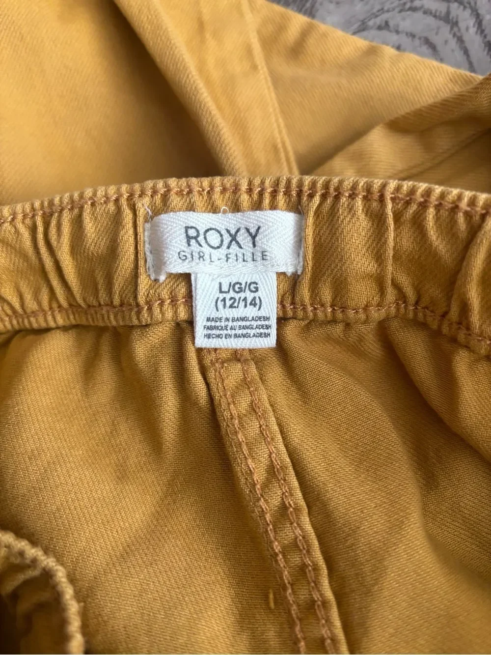 Roxy girl Mustard Yellow Wide Leg Cargo Pants